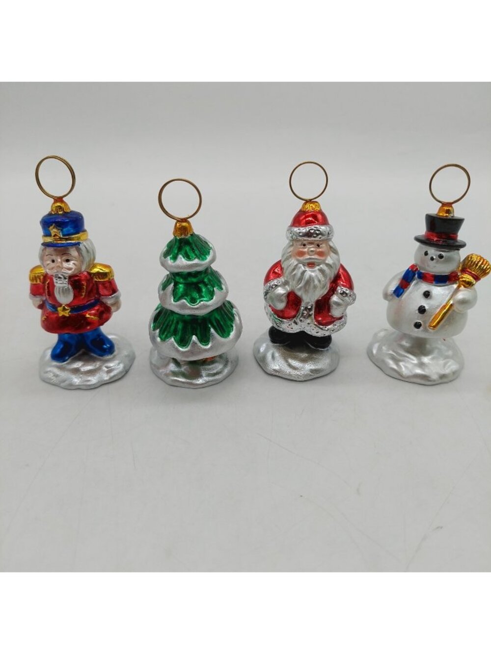 Boston Warehouse Bouncy Place Card Holders 1999 Christmas Santa Set Of 4